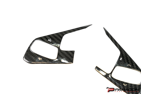 CCS C8 Corvette Steering Wheel Black Side Covers - Heated