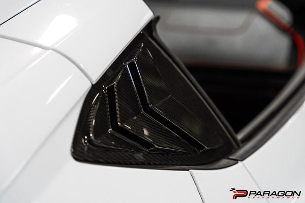 CCS C8 Corvette Vented Carbon Fiber B Pillar Trim Overlay - Coupe