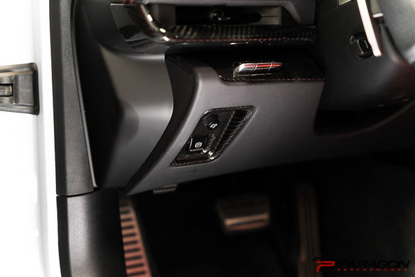 CCS C8 Corvette Red Carbon Fiber Parking Brake Cover