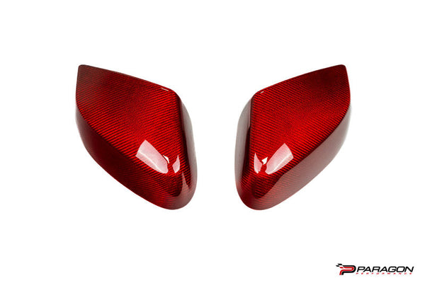 CCS C8 Corvette Red Carbon Fiber Mirror Overlays