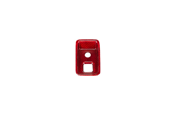 C8 Corvette Carbon Fiber Parking Brake Cover - Black or Red