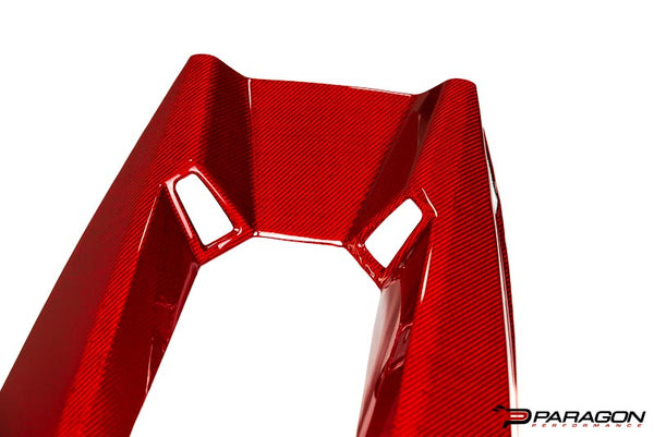 CCS C8 Corvette Z06 LT6 Red Carbon Fiber Engine Cover BLEMISHED