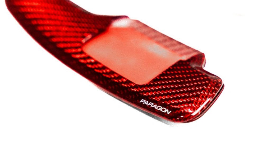 Paragon C8 Corvette Paddle Shifter Covers - Red Carbon Fiber