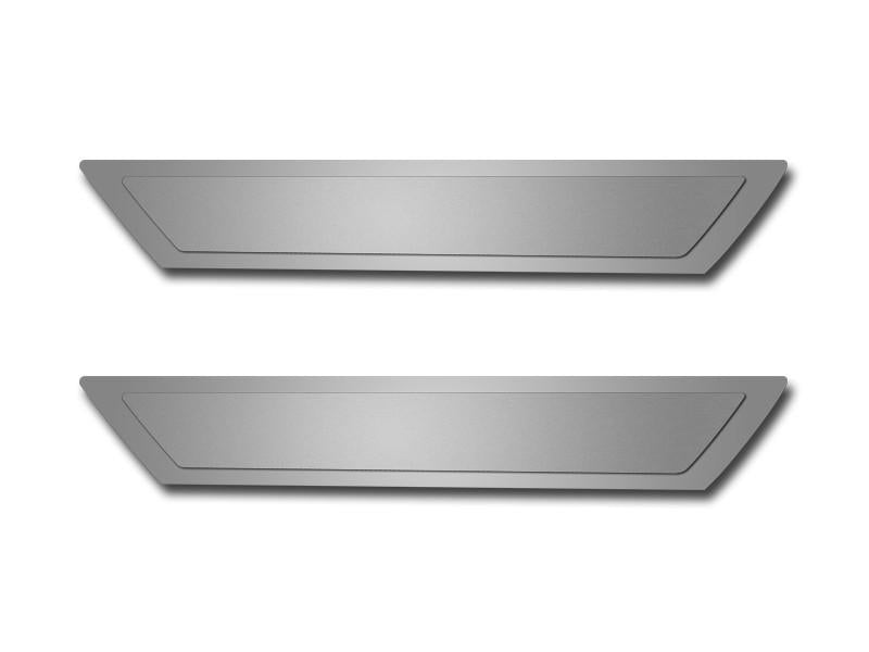 2005-2013 C6 Corvette - Outer Door Sills Polished w/Brushed Inserts 2Pc | Stainless Steel