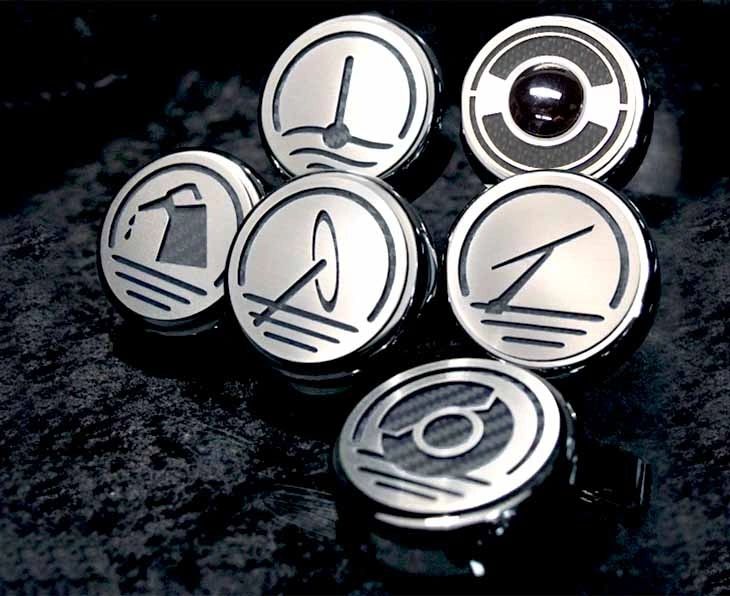 2005-2013 C6 Corvette - Executive Series Fluid Cap Covers 6PC Manual Transmission