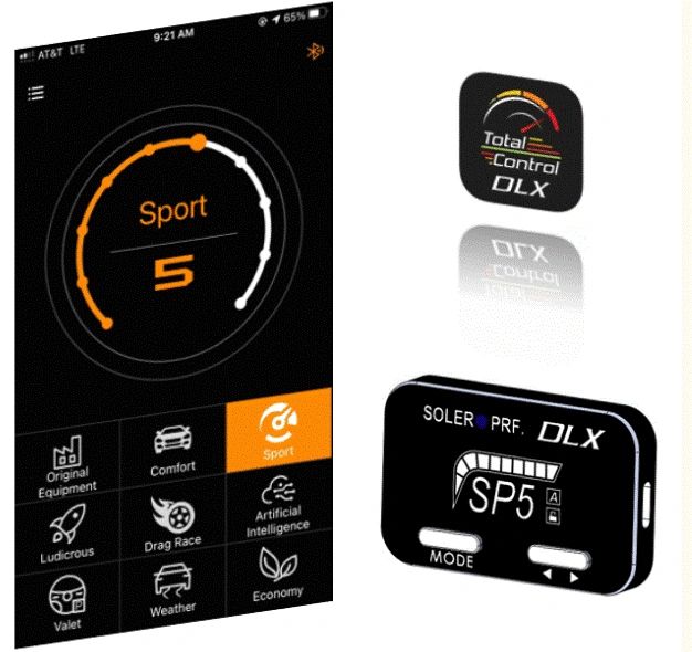 SE0535-TC DLX BLUETOOTH® Throttle Controller: Corvette 6 (2006-2013), Camaro 5, Cadillac DTS & CTS 2