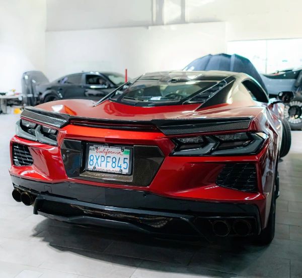 2020+ Corvette C8 Stingray/Z06 Euro Smoke Style LED Taillights Amber Sequential Pair