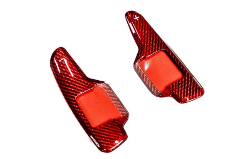 Paragon C8 Corvette Paddle Shifter Covers - Red Carbon Fiber