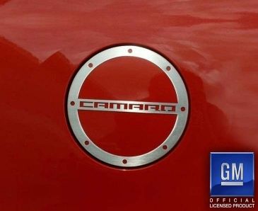 2010-2018 Camaro- Gas Cap Cover 'CAMARO' Style | Stainless Steel, Choose Finish