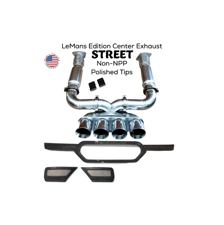 C8 Corvette LeMans Center Exhaust (Complete Conversion Kit)