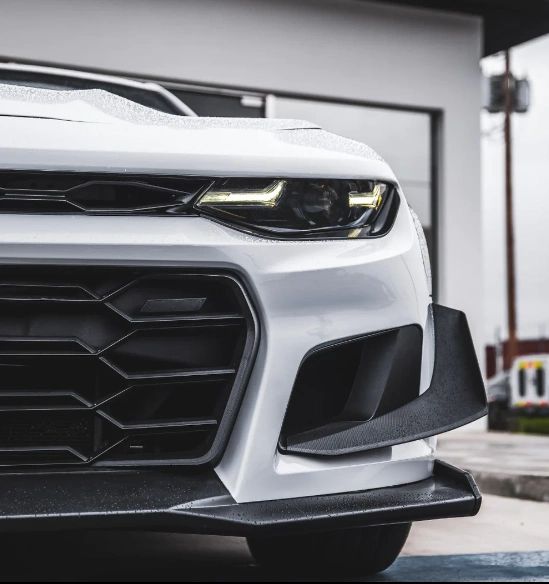 2019-2023 Chevy Camaro ZL1 1LE Track Package Front Bumper Conversion 13pcs Flat BLK Non RS Headlights