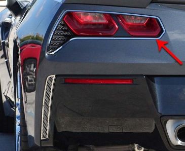 2014-2019 C7 Corvette Stingray - Tail Light Trim Rings 2Pc | Stainless Steel, Choose Finish