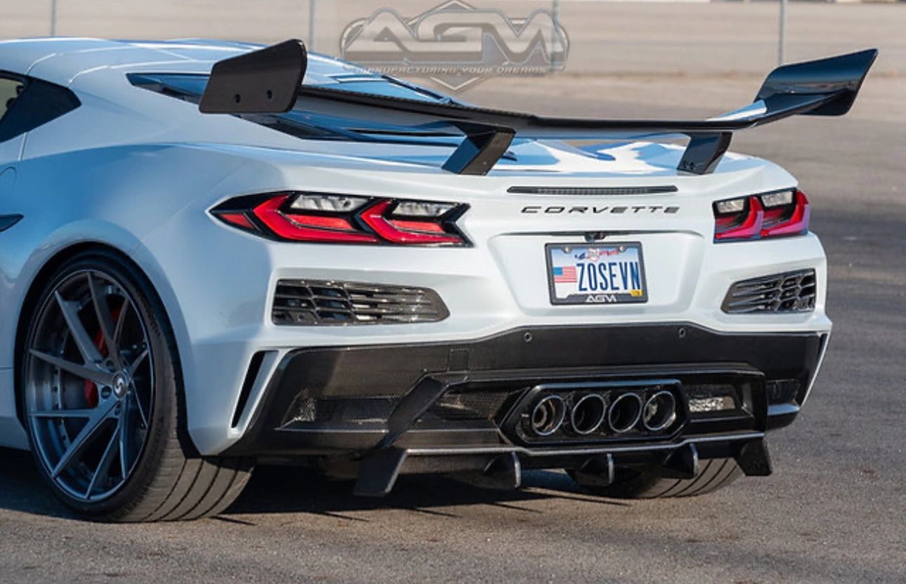 AGM C8 Corvette Z06/ERay ZR1 High Wing (Visible Carbon/Carbon Flash Metallic)