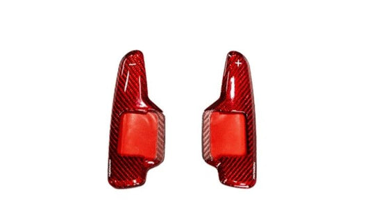 Paragon C8 Corvette Paddle Shifter Covers - Red Carbon Fiber