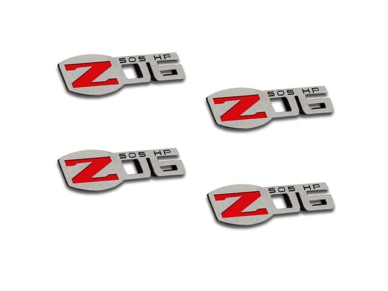 2005-2013 C6 Corvette - Z06 505HP Badges 4Pc | Polished Stainless Steel