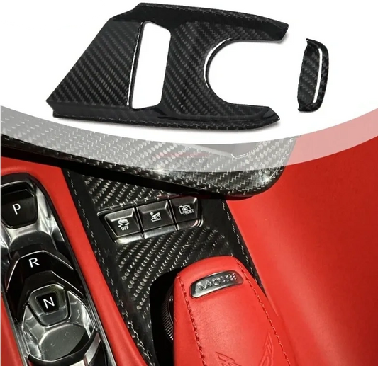 CFP C8 Corvette Carbon Fiber Mode Selector Trim Overlay