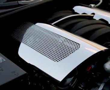 2006-2013 Corvette Z06 only - Perforated Fuel Rail Covers Replacement Style | Polished Stainless