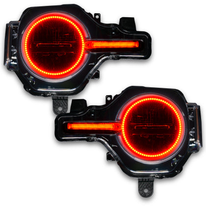 Oracle 2021-2023 Ford Bronco Headlight Halo Kit w/DRL Bar - Base Headlights -w/RF Cntrl