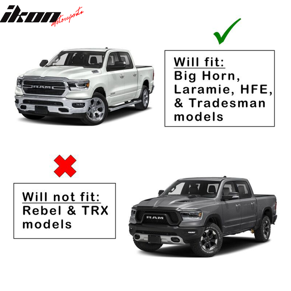 2019-2025 Dodge Ram 1500 OE Fender Flares V2 Style Textured Black PP