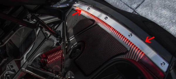 2020+ C8 Corvette Coupe - Illuminated Fender Cap Covers 2Pc | Polished Finish, Choose LED Color