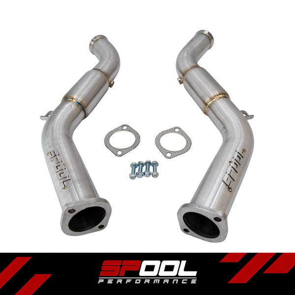 Spool VR30DDTT Full Resonated Downpipes Upgrade [Race Downpipes] | Infiniti Q50 Q60 RZ34 [VR30]