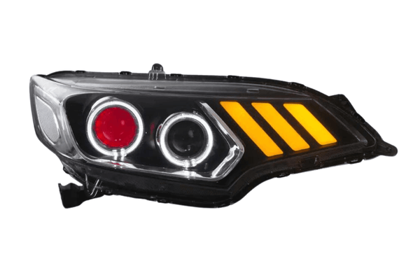 Honda Fit/Jazz 3rd Gen(GK/GH/GP) Black Demon Eyes Dual Beam Projector [Mustang Style] Headlights (2015 - 2020)