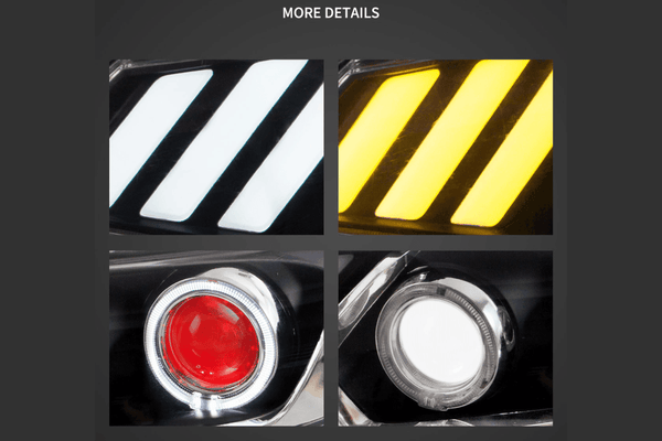 Honda Fit/Jazz 3rd Gen(GK/GH/GP) Black Demon Eyes Dual Beam Projector [Mustang Style] Headlights (2015 - 2020)