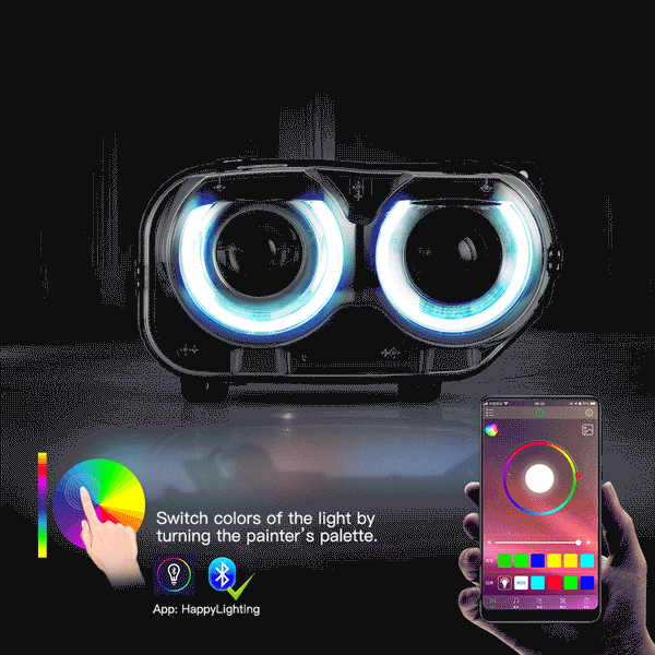 2015-2024 Dodge Challenger RGB Color Change OEM Replica Headlights