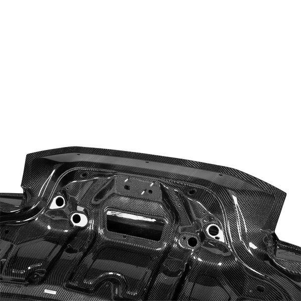 2024 + Ford Mustang Type-X Double Sided Carbon Fiber Trunk W/ Integrated Spoiler