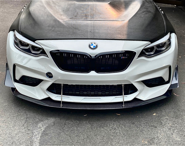 BMW F87 M2 CS Bumper Carbon Fiber Front Wind Splitter 2020-2021
