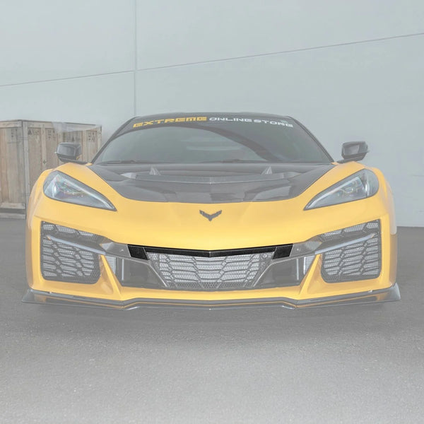 Corvette C8 Carbon Fiber Front Grille Tow Cover Kit