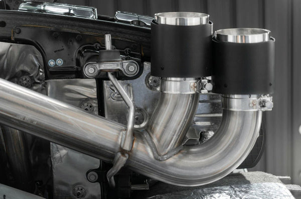 MBRP 20+ Chevrolet Corvette C8 3in Active Cat Back Quad Split Rear Exit Exhaust w/ AFM Sims