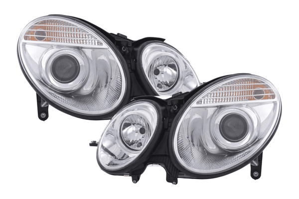 Mercedes Benz E-Class (211) Chrome Headlight Set (2002-2006)
