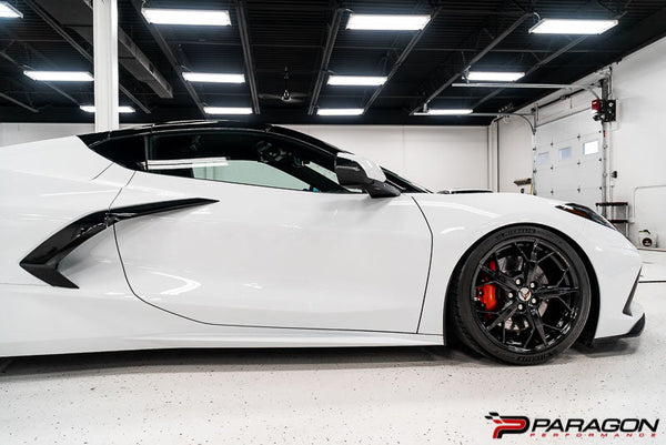 Paragon Performance C8 Corvette Rocker Extensions - Painted