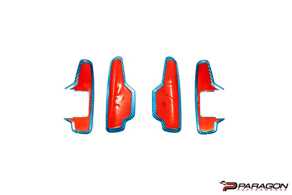 Paragon Performance C8 Corvette Paddle Shifter Covers - Blue Carbon Fiber