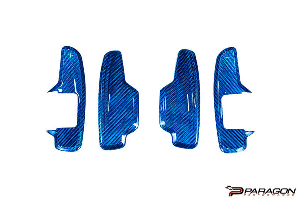 Paragon Performance C8 Corvette Paddle Shifter Covers - Blue Carbon Fiber