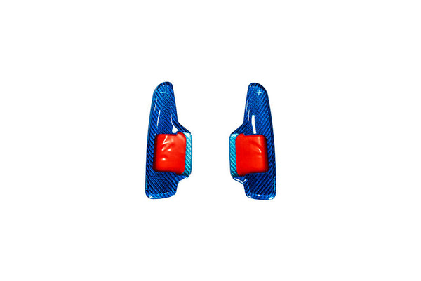 Paragon Performance C8 Corvette Paddle Shifter Covers - Blue Carbon Fiber