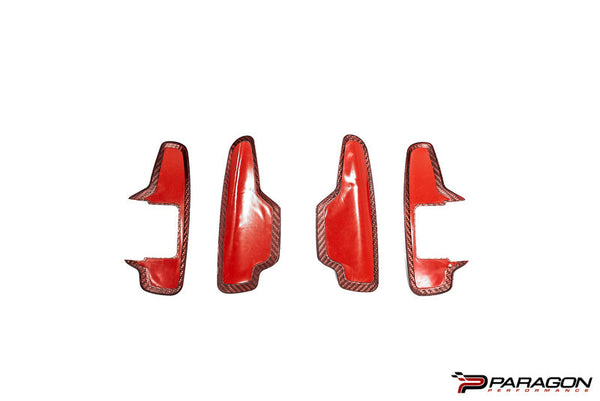 Paragon Performance C8 Corvette Paddle Shifter Covers - Red Carbon Fiber