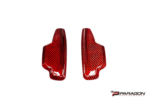 Paragon Performance C8 Corvette Paddle Shifter Covers - Red Carbon Fiber