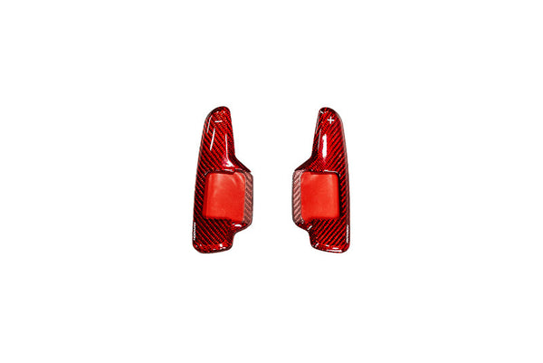 Paragon Performance C8 Corvette Paddle Shifter Covers - Red Carbon Fiber