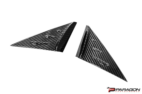 Paragon Performance C8 Corvette Carbon Fiber Anti-Buffeting A Pillar Trim Overlay