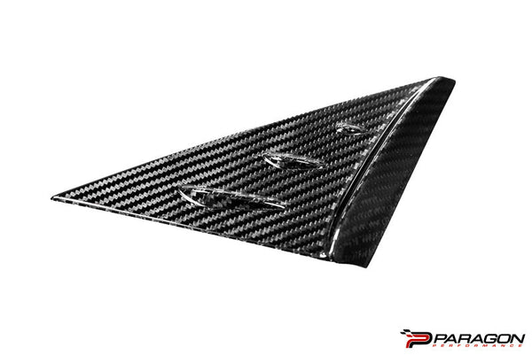 Paragon Performance C8 Corvette Carbon Fiber Anti-Buffeting A Pillar Trim Overlay