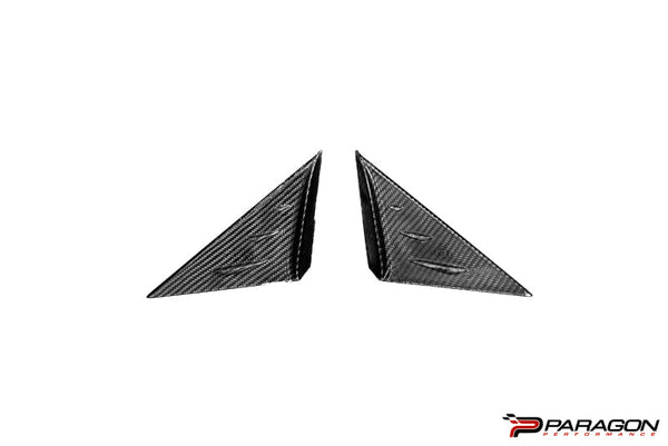 Paragon Performance C8 Corvette Carbon Fiber Anti-Buffeting A Pillar Trim Overlay