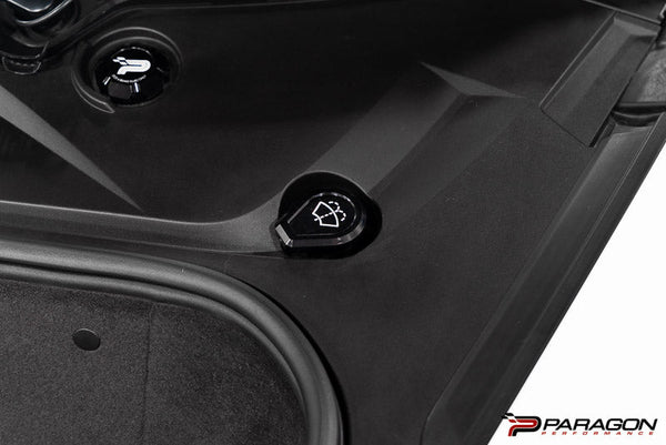 C8 Corvette Washer Fluid Cap Cover - Black, Blue or Red