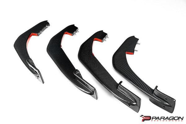 Paragon Performance C8 Corvette Rear Diffuser Strakes - Carbon Fiber
