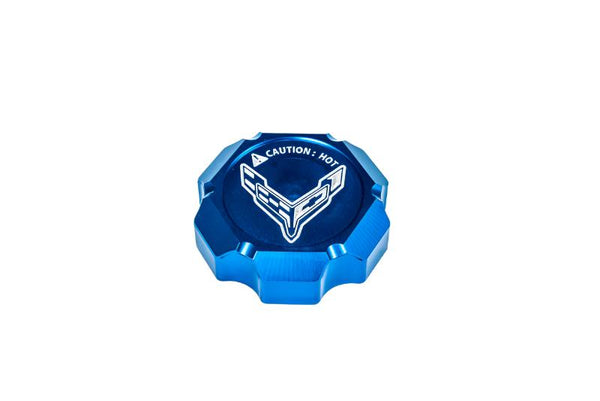 C8 Corvette Flag or Paragon Billet Coolant Cap Cover - Black, Blue or Red