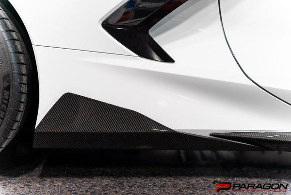 Paragon Performance C8 Corvette Carbon Flash Rocker Winglets - by Uni-Body