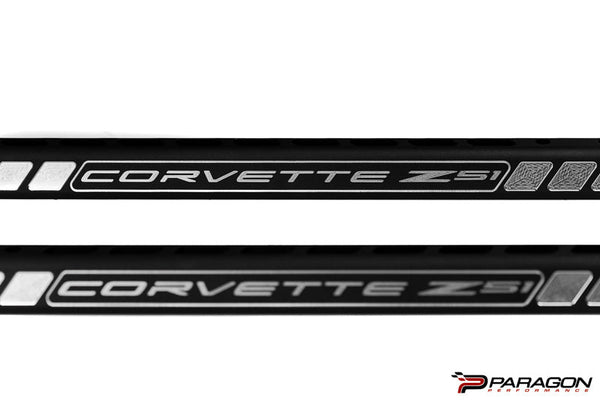 C8 Corvette Billet Strut Tower Support Bars - Black