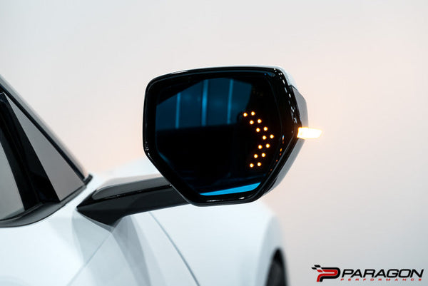 Paragon Performance C8 Corvette Wide Angle Mirrors With Turn Signals, Defrosters, and Blind Spot