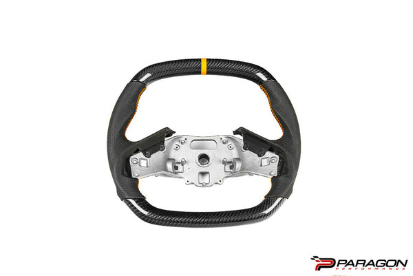 Paragon Performance C8 Corvette Z06 Style Carbon Fiber Steering Wheel - Orange